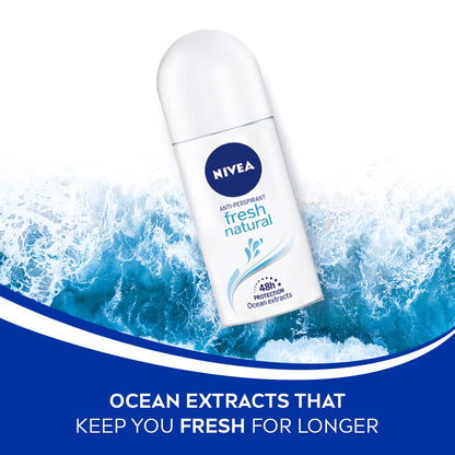 Nivea Fresh Natural Roll On 50ml and Soft Jar Berry Blossom Cream 50ml (Combo Pack)