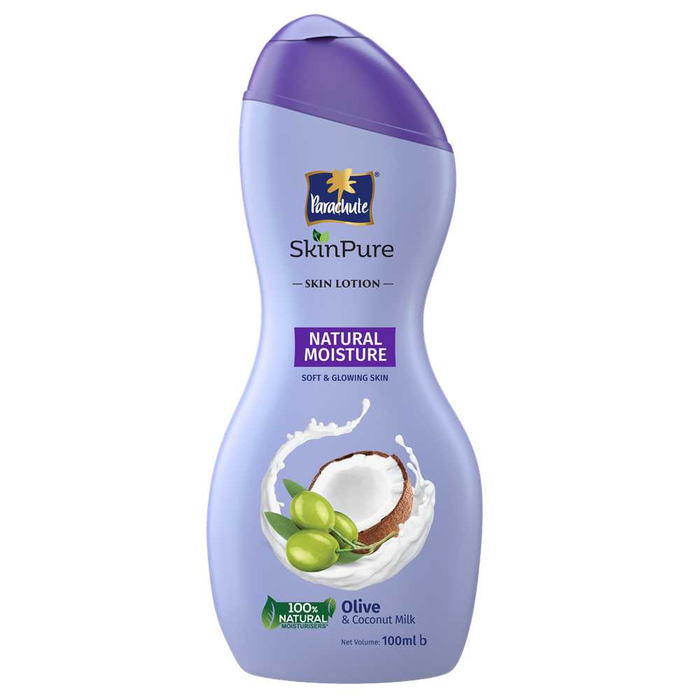 Parachute SkinPure Skin Lotion Natural Moisture 100ml (15ml Petroleum Jelly Free)