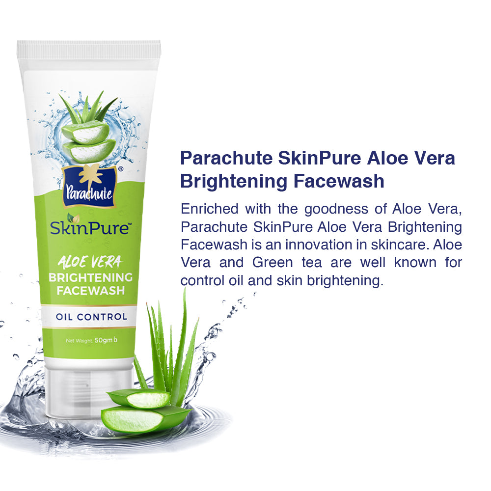 Parachute Hair Oil Advansed Aloe Vera Enriched Coconut 250ml Double Pack (FREE Aloe Vera Facewash - OIL CONTROL - 50gm)