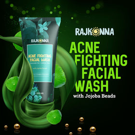 Rajkonna Acne Fighting Facial Wash With Jojoba Beads (100ml)