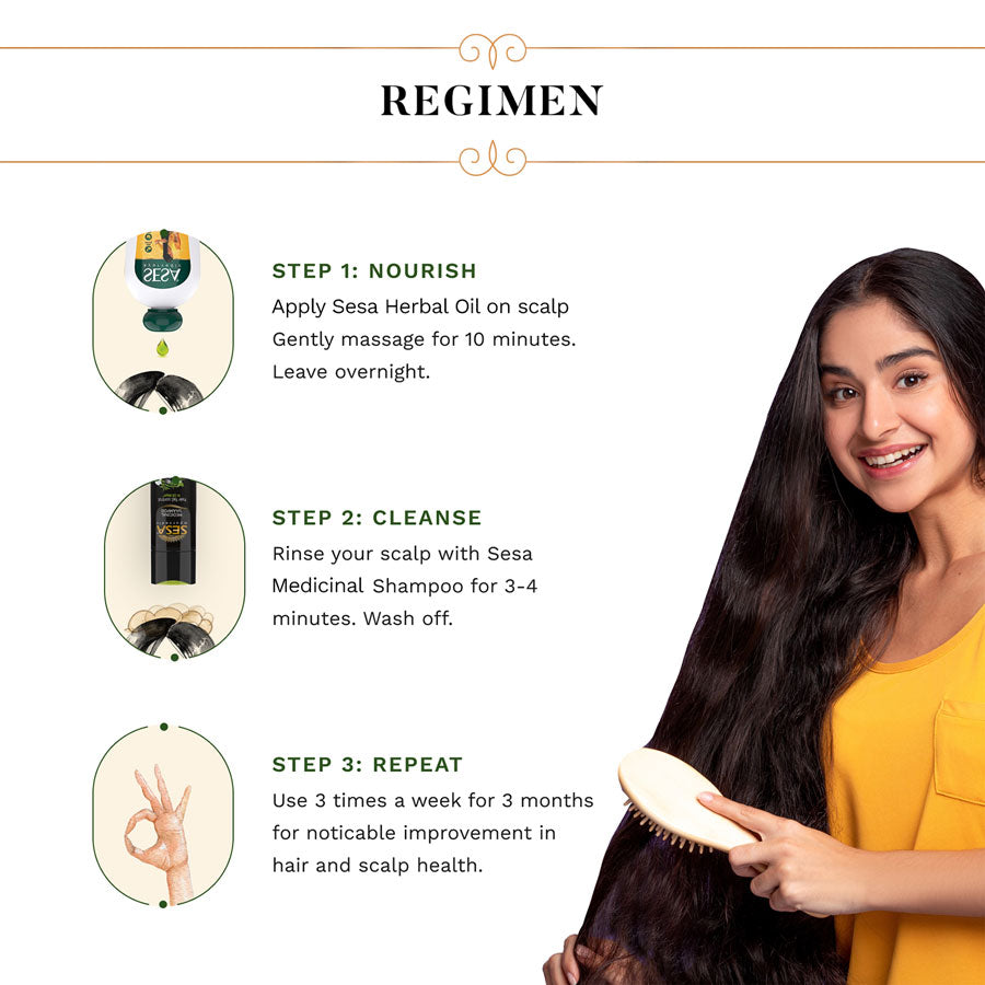 SESA Herbal Hair Oil 100ml and (FREE Anti-Hair Fall Shampoo 50ml)