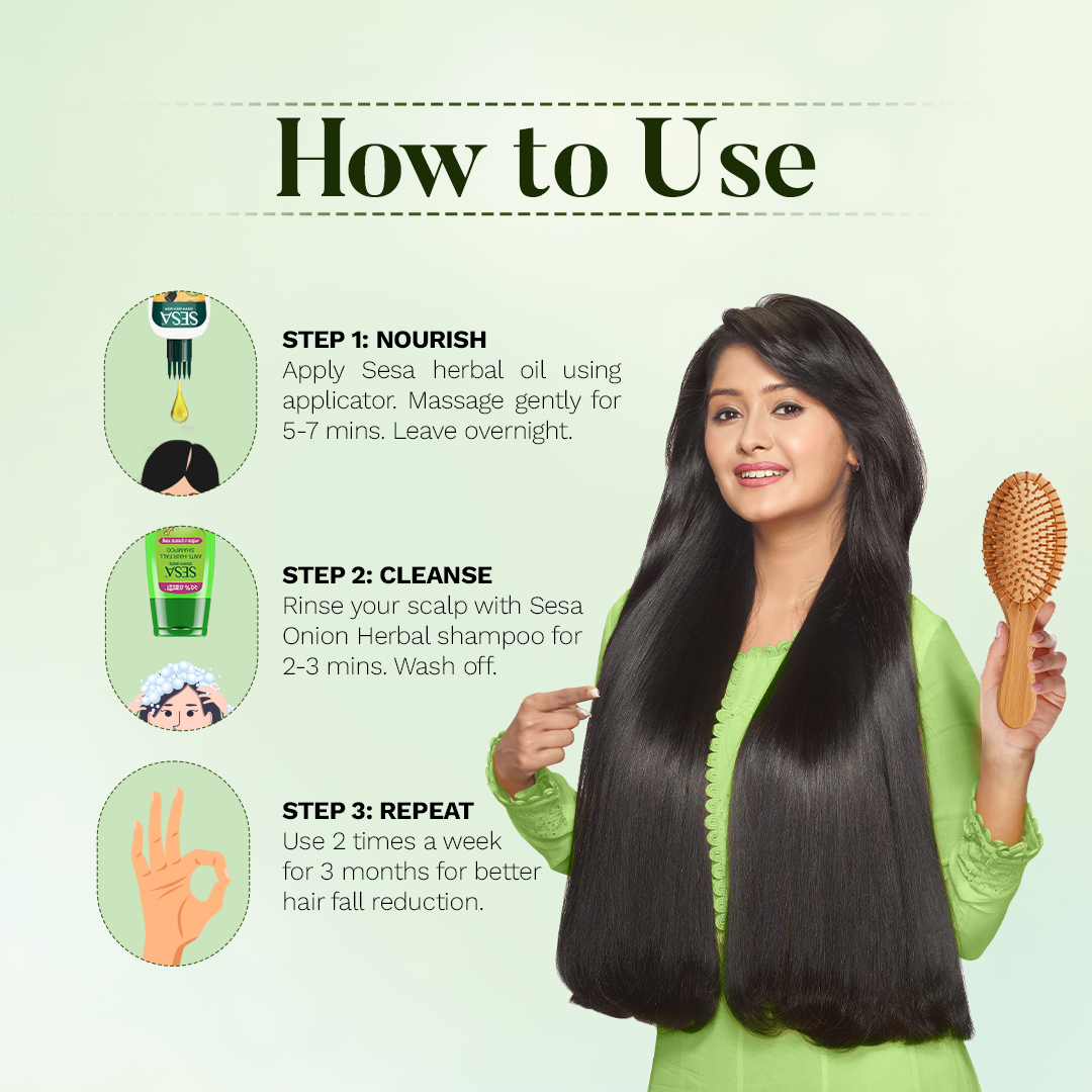 SESA Herbal Hair Oil 100ml and (FREE Anti-Hair Fall Shampoo 50ml)