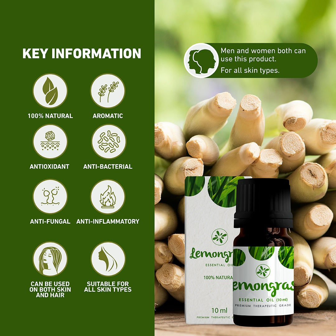 Skin Cafe 100% Natural Essential Oil (10ml) - Lemongrass