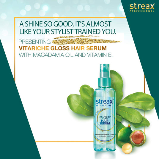 Streax Professional Vitariche Gloss Hair Serum  (115ml) BD