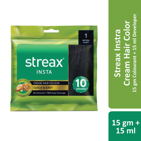 Streax Insta Natural Black Hair Color Cream (30ml)
