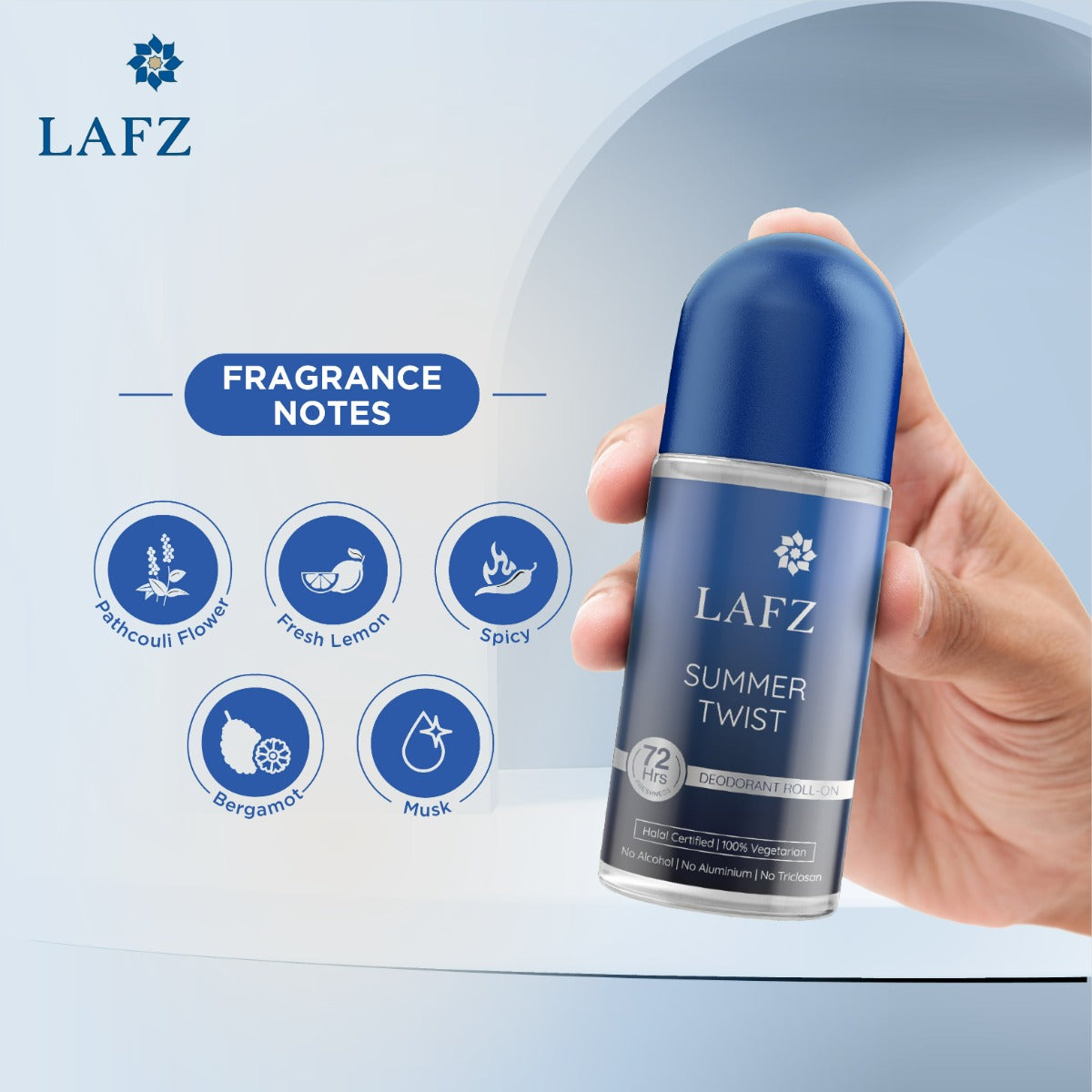 LAFZ No Alcohol Roll On Deodorant Summer Twist for Men (50ml)