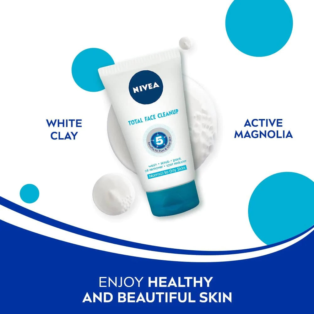 Nivea Total Face Cleanup Face Wash (114gm)